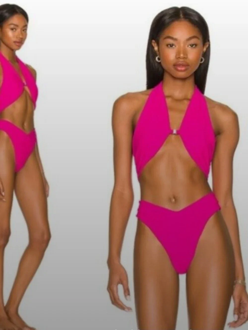 lovewave The Christensen One Piece Cut Out Swimsuit in Hot Pink Size Medium NWT